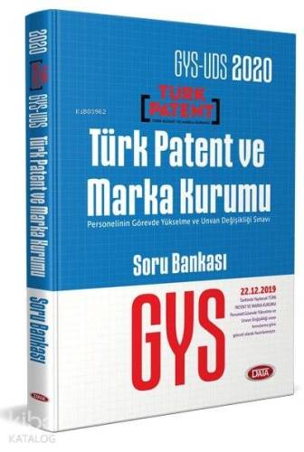 Data Yayınları 2020 GYS Türk Patent ve Marka Kurumu Soru Bankası - 1