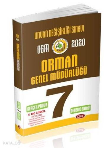 Data Yayınları 2020 OGM Orman Genel Müdürlüğü Unvan Değişikliği Sınavı 7 Deneme - 1