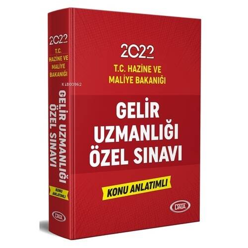 Data Yayınları 2022 Gelir Uzmanlığı Özel Sınavı Konu Anlatımlı - 1