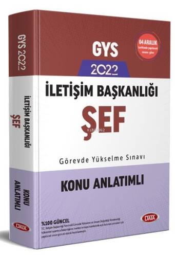 Data Yayınları 2022 İletişim Başkanlığı GYS Şef Konu Anlatımlı - 1