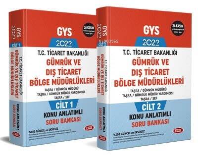 Data Yayınları 2022 Ticaret Bakanlığı Gümrük ve Dış Ticaret Bölge Müdürlükleri Müdür - Müdür Yardımcısı - Şef Konu Anlatımlı Soru Bankası 1-2 Cilt - 1