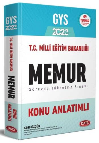 Data Yayınları 2023 Milli Eğitim Bakanlığı Memur GYS Konu Anlatımlı - 1