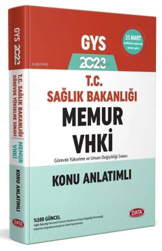 Data Yayınları 2023 T.C. Sağlık Bakanlığı Memur VHKİ Konu Anlatımlı - 1