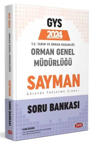 Data Yayınları 2024 Orman Genel Müdürlüğü Sayman Görevde Yükselme Sınavı Soru Bankası - 1