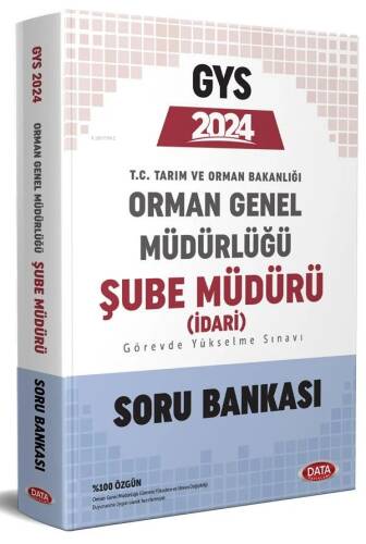 Data Yayınları 2024 Orman Genel Müdürlüğü Şube Müdürü Görevde Yükselme Sınavı Soru Bankası - 1