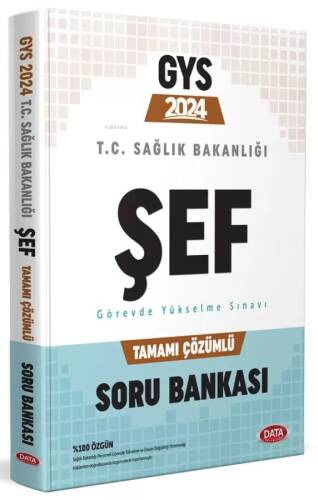 Data Yayınları 2024 T.C. Sağlık Bakanlığı Şef Tamamı Çözümlü Soru Bankası - 1