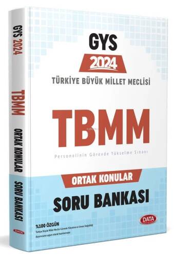 Data Yayınları 2024 Türkiye Büyük Millet Meclisi (TBMM) GYS Ortak Konular Soru Bankası - 1