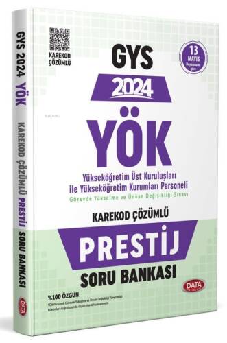 Data Yayınları 2024 YÖK Üst Kuruluşları ile YÖK Personeli GYS Prestij Soru Bankası - Karekod Çözümlü - 1