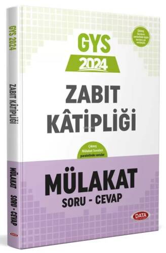 Data Yayınları 2024 Zabıt Katipliği Mülakat Sınavına Hazırlık Kitabı - 1