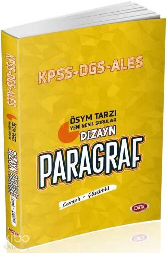 Data Yayınları KPSS DGS ALES Dizayn Paragraf Soru Bankası - 1