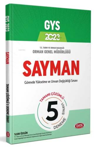 Data Yayınları Orman Genel Müdürlüğü Sayman Görevde Yükselme Sınavı Tamamı Çözümlü 5 Deneme - 1