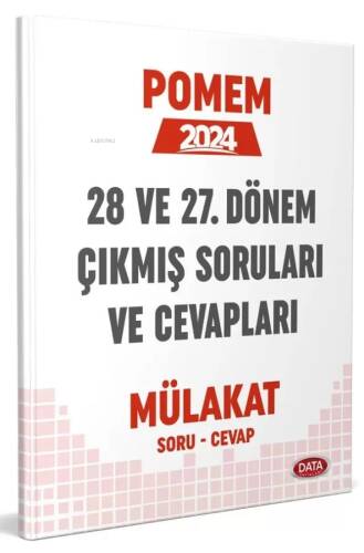 Data Yayınları POMEM 2024 27-28. Dönem Mülakat Çıkmış Sorular ve Cevapları - 1