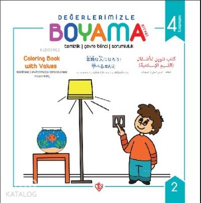 Değerlerimizle Boyama Kitabı ; Temizlik Çevre Bilinci Sorumluluk - 1