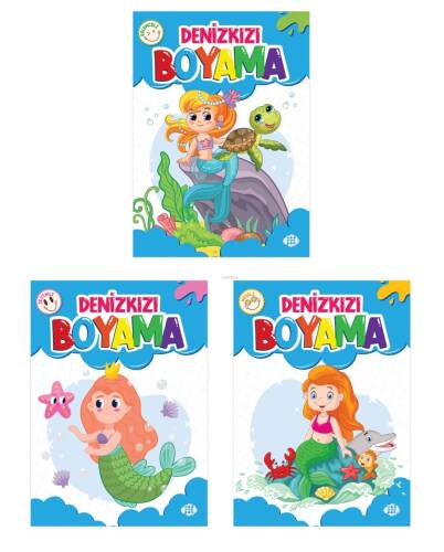 Deniz Kızı Boyama Seti (3 Kitap Takım) - 1