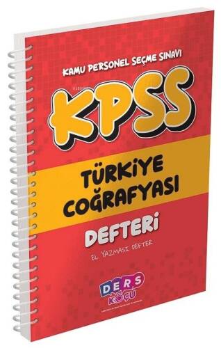 Ders Koçu KPSS Türkiye Coğrafyası Defteri Ders Koçu Yayınları - 1