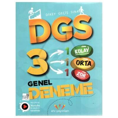 DGS 1 Kolay 1 Orta 1 Zor Video Çözümlü 3 Genel Deneme - 1