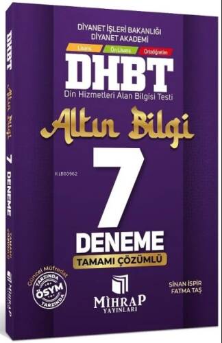 DHBT Tüm Adaylar Altın Bilgi 7 Deneme Çözümlü - 1