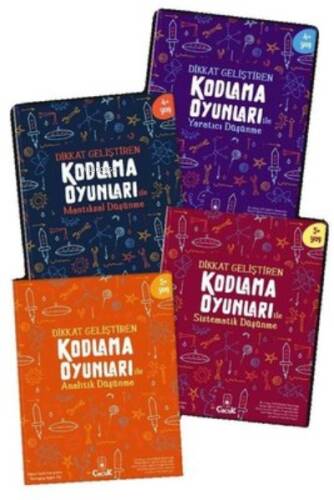 Dikkat Geliştiren Kodlama Oyunları Serisi Seti - 4 Kitap Takım - 1