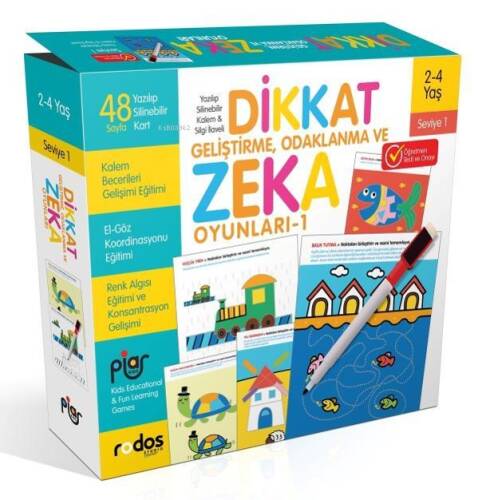 Dikkat Geliştirme, Odaklanma ve Zeka Oyunları - Seviye 1 - 2-4 Yaş - 1