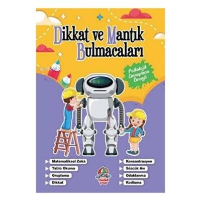 Dikkat ve Mantık Bulmacaları Mor Kitap - 1