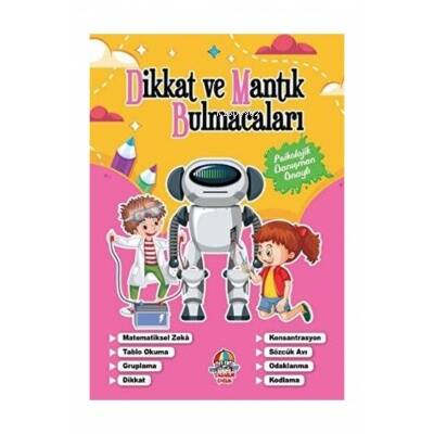 Dikkat ve Mantık Bulmacaları Pembe Kitap - 1