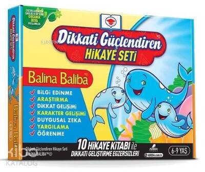 Dikkati Güçlendiren Hikaye Seti - Balina Baliba Kutulu Set (10 Kitap Takım) - 1