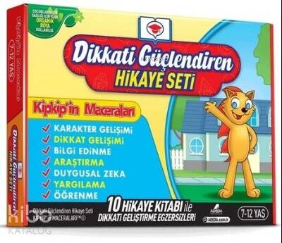 Dikkati Güçlendiren Hikaye Seti;Kip Kip'in Maceraları Kutulu Set (10 Kitap Takım) - 1