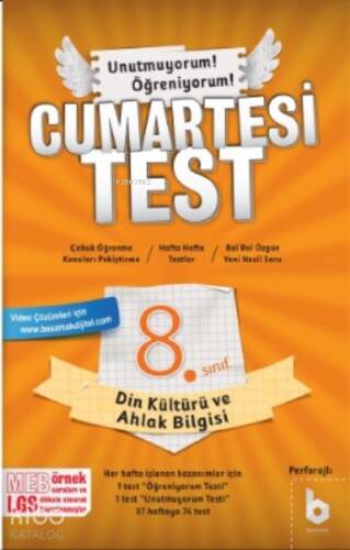 Din Kültürü ve Ahlak Bilgisi;Cumartesi Test - 1