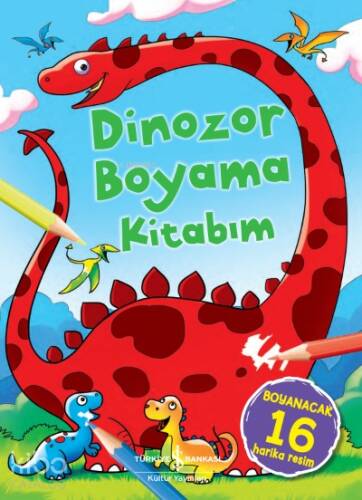 Dinozor Boyama Kitabım;Boyanacak 16 Harika Resim - 1