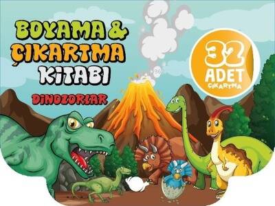 Dinozorlar - Boyama ve Çıkartma Kitabı - Boyama ve Çıkartma Kitabı - 1