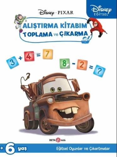 Disney Eğitsel Arabalar Çıkartmalı Alıştırma Kitabım Toplama ve Çıkarma - 1