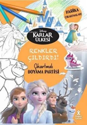 Dısney Karlar Ülkesi Renkler Çıldırdı Çıkartmalı Boyama Partisi - 1