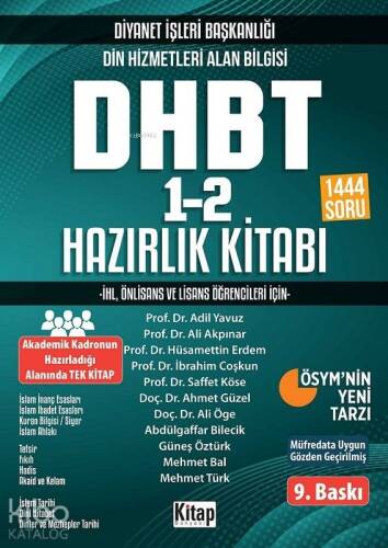 Diyanet İşleri Başkanlığı Din Hizmetleri Alan Bilgisi Dhbt 1-2 Hazırlık Kitabı 2024 - 1