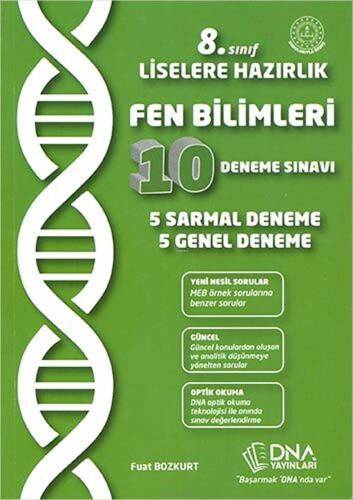 Dna Yayınları 8. Sınıf Fen Bilimleri 10 Deneme Sınavı - 1