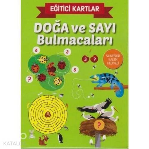 Doğa ve Sayı Bulmacaları - Eğitici Kartlar Silinebilir Kalem Hediyeli - 1