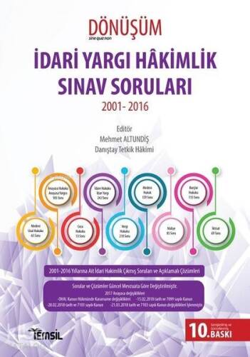 Dönüşüm İdari Yargı Hakimlik Sınav Soruları - 1