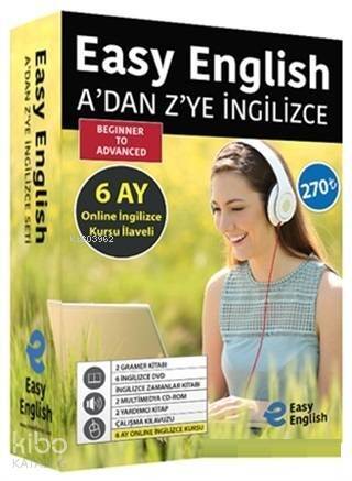 Easy English - A'dan Z'ye İngilizce Eğitim Seti; 6 Ay Online İngilizce Kursu İlaveli - 1