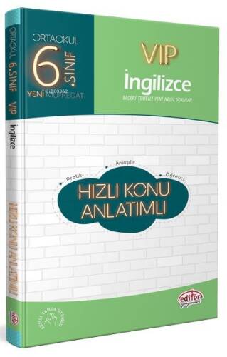 Editör 6.Sınıf Vıp İngilizce Hızlı Konu Anlatımlı - 1