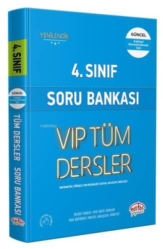 Editör Vip 4. Sınıf Tüm Dersler Soru Bankası Mavi Kitap Kamp: - 1