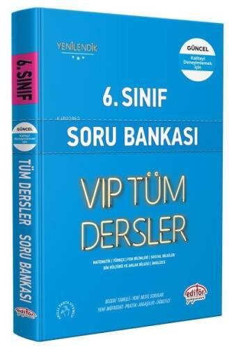 Editör Vip 6. Sınıf Tüm Dersler Soru Bankası Mavi Kitap Kamp: - 1