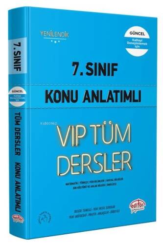 Editör Vip 7. Sınıf Tüm Dersler Konu Anlatımlı Mavi Kitap Kamp: - 1