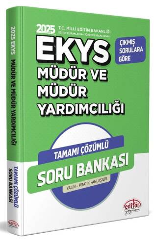 Editör Yayınevi 2025 MEB EKYS Müdür ve Müdür Yardımcılığı Çözümlü Soru Bankası - 1