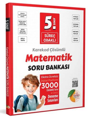 Editör Yayınevi 5. Sınıf Süreç Odaklı Matematik Soru Bankası - Karekod Çözümlü - 1