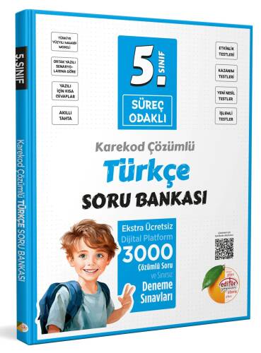 Editör Yayınevi 5. Sınıf Süreç Odaklı Türkçe Soru Bankası - Karekod Çözümlü - 1