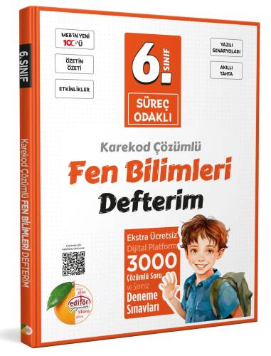 Editör Yayınevi 6. Sınıf Süreç Odaklı Fen Bilimleri Defterim - Karekod Çözümlü - 1