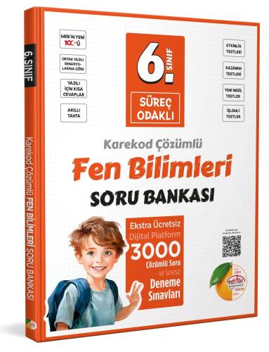 Editör Yayınevi 6. Sınıf Süreç Odaklı Fen Bilimleri Soru Bankası - Karekod Çözümlü - 1