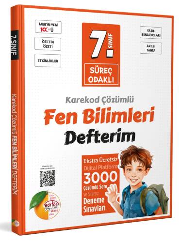 Editör Yayınevi 7. Sınıf Süreç Odaklı Fen Bilimleri Defterim - Karekod Çözümlü - 1