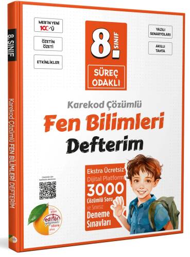 Editör Yayınevi 8. Sınıf Süreç Odaklı Fen Bilimleri Defterim - Karekod Çözümlü - 1