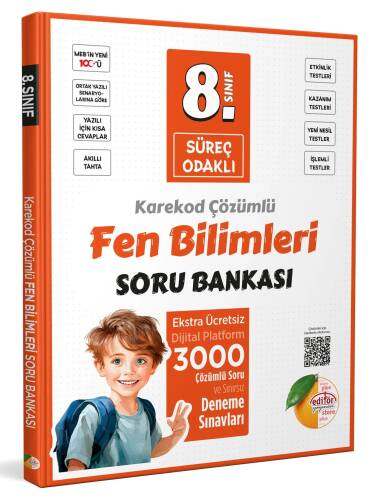 Editör Yayınevi 8. Sınıf Süreç Odaklı Fen Bilimleri Soru Bankası - Karekod Çözümlü - 1