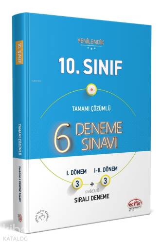 Editör Yayınları 10. Sınıf 6 Fasiküllü Deneme Sınavı Editör - 1